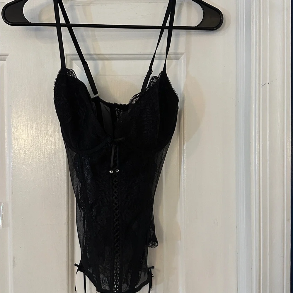 NWOT Women’s Victoria's Secret Black Lace Bustier Size 34C - Picture 2 of 9